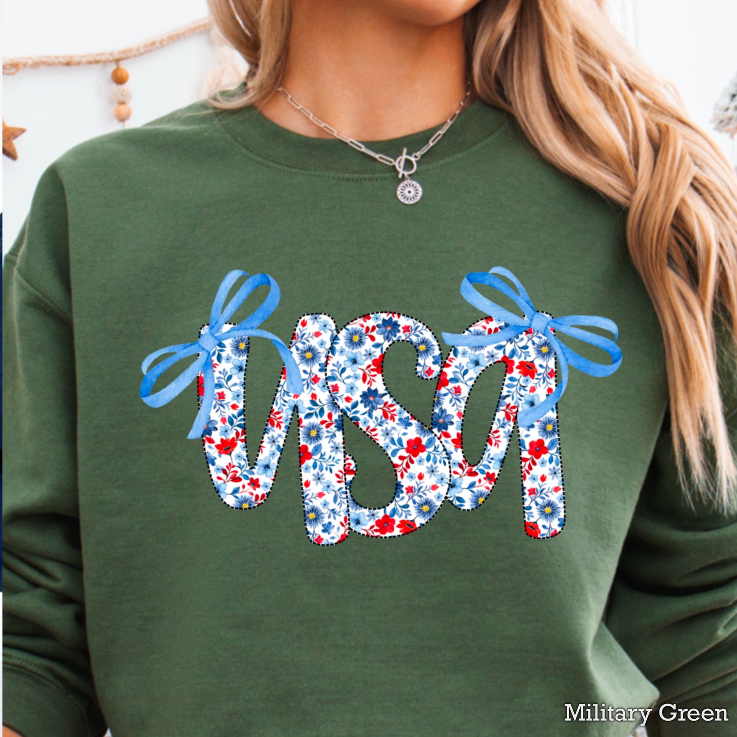 USA Bows Crewneck Sweatshirt
