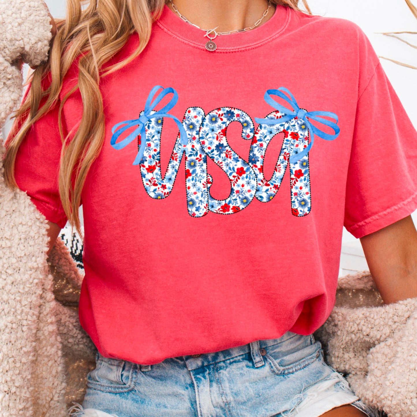 USA Bows Comfort Color Graphic Tee
