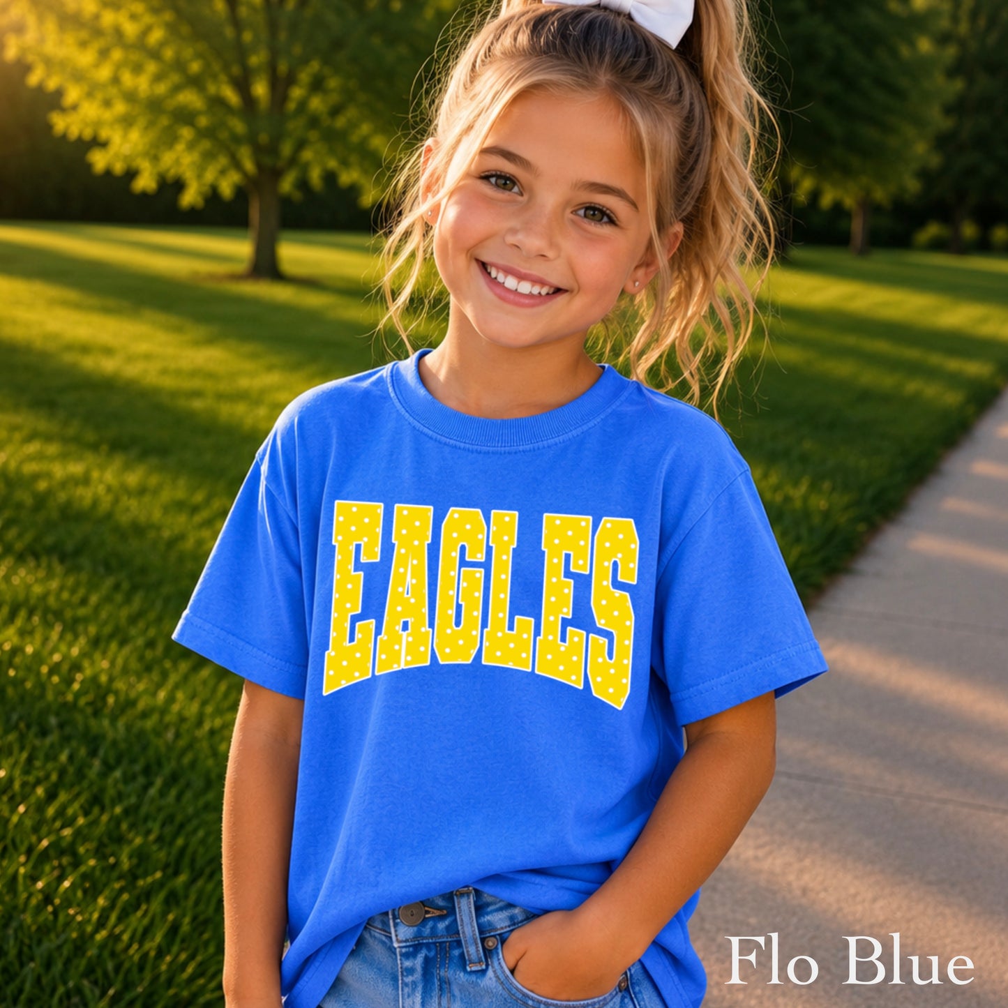 Eagles Polka Dot Youth Comfort Color T-Shirt