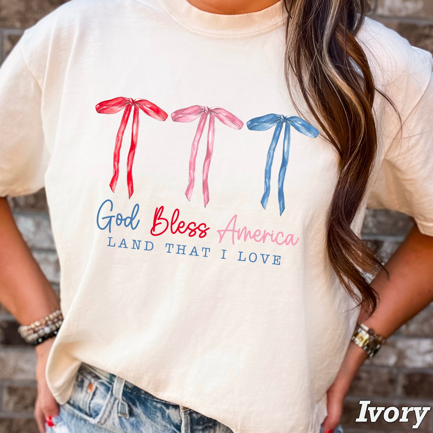 God Bless America Comfort Color Graphic Tee