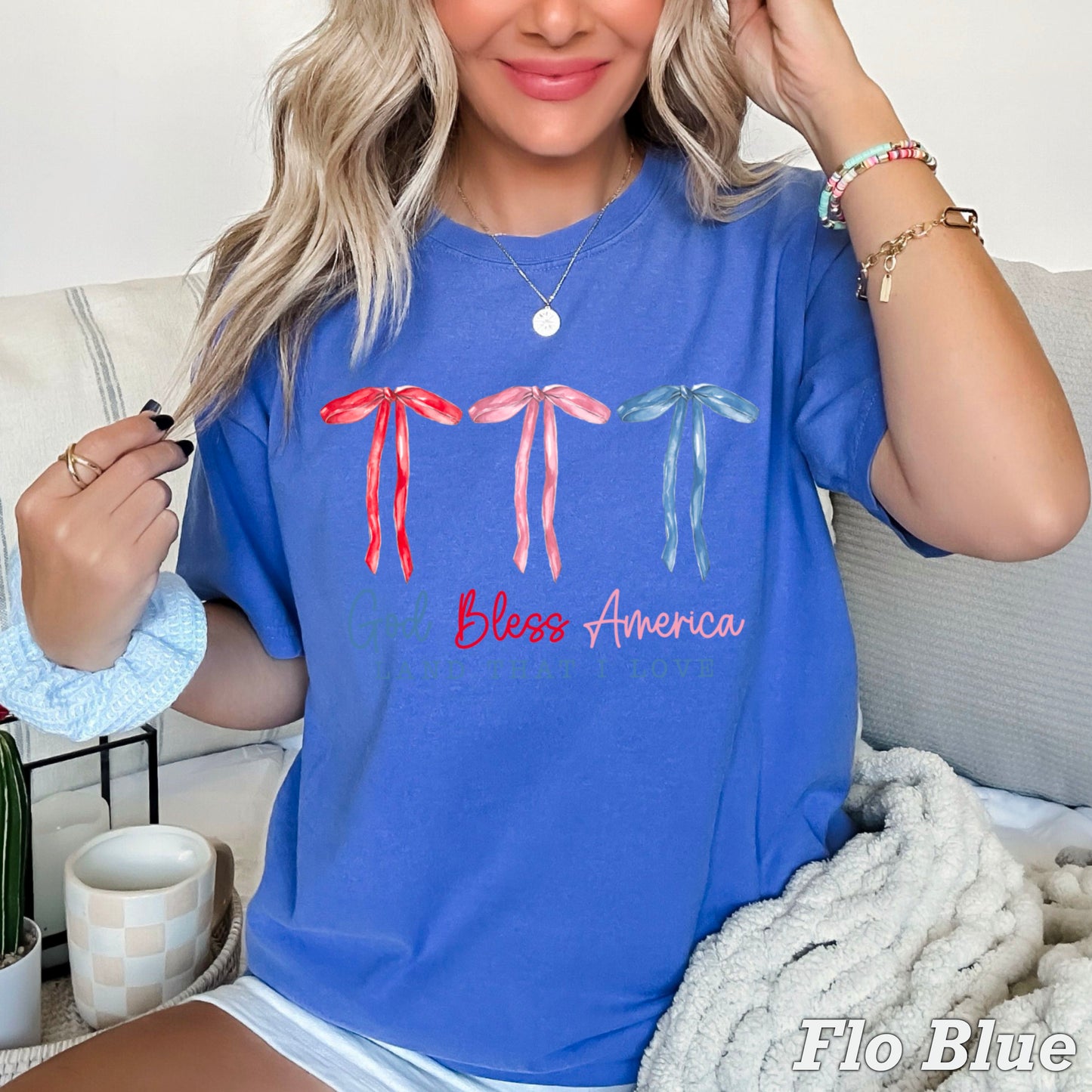 God Bless America Comfort Color Graphic Tee