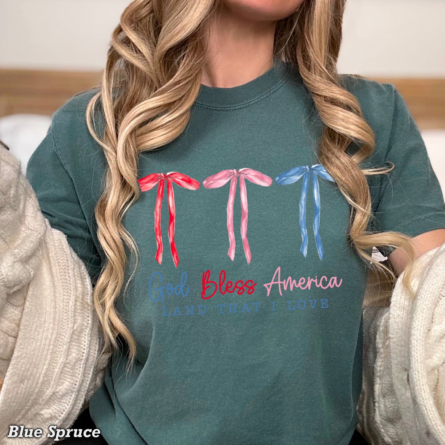 God Bless America Comfort Color Graphic Tee