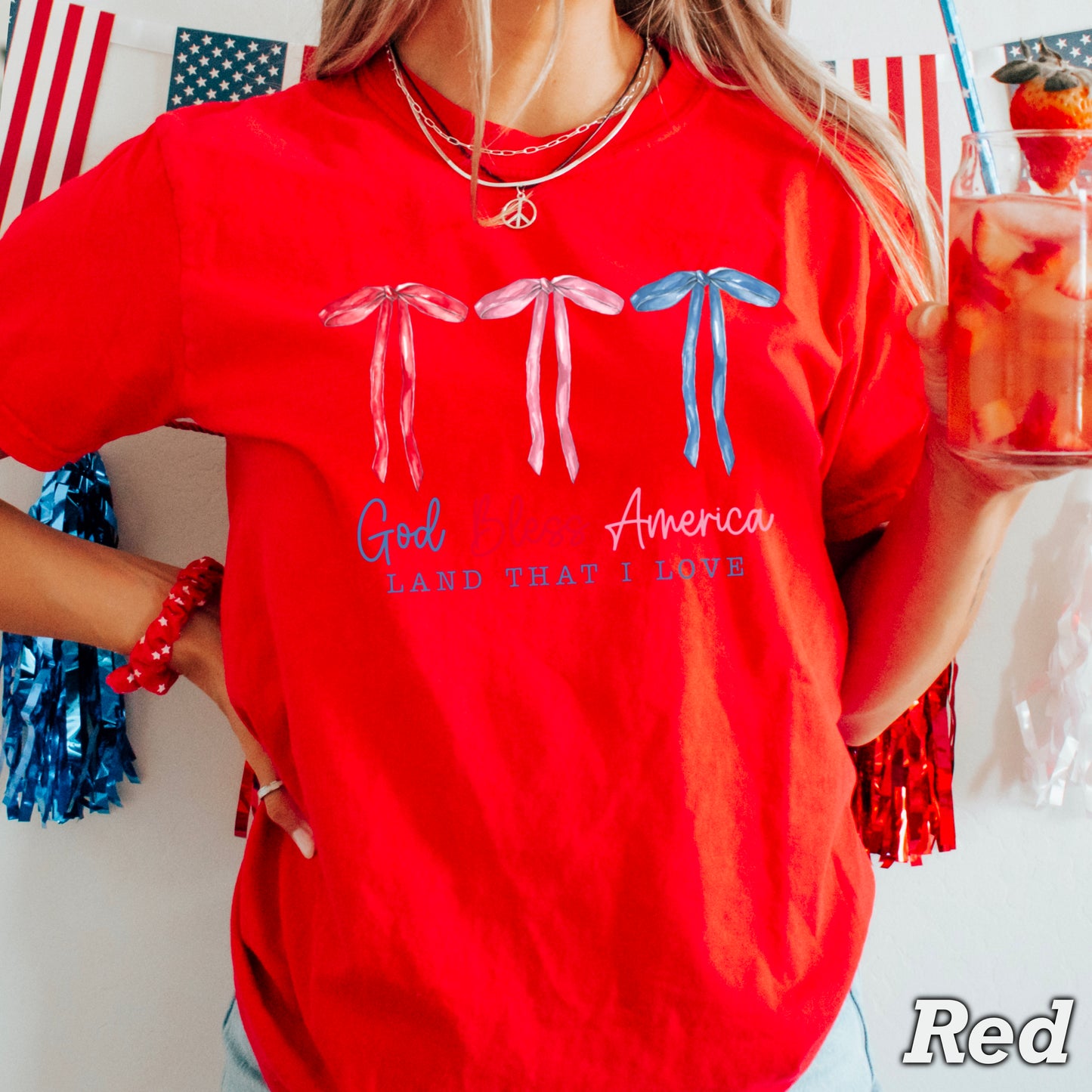 God Bless America Comfort Color Graphic Tee