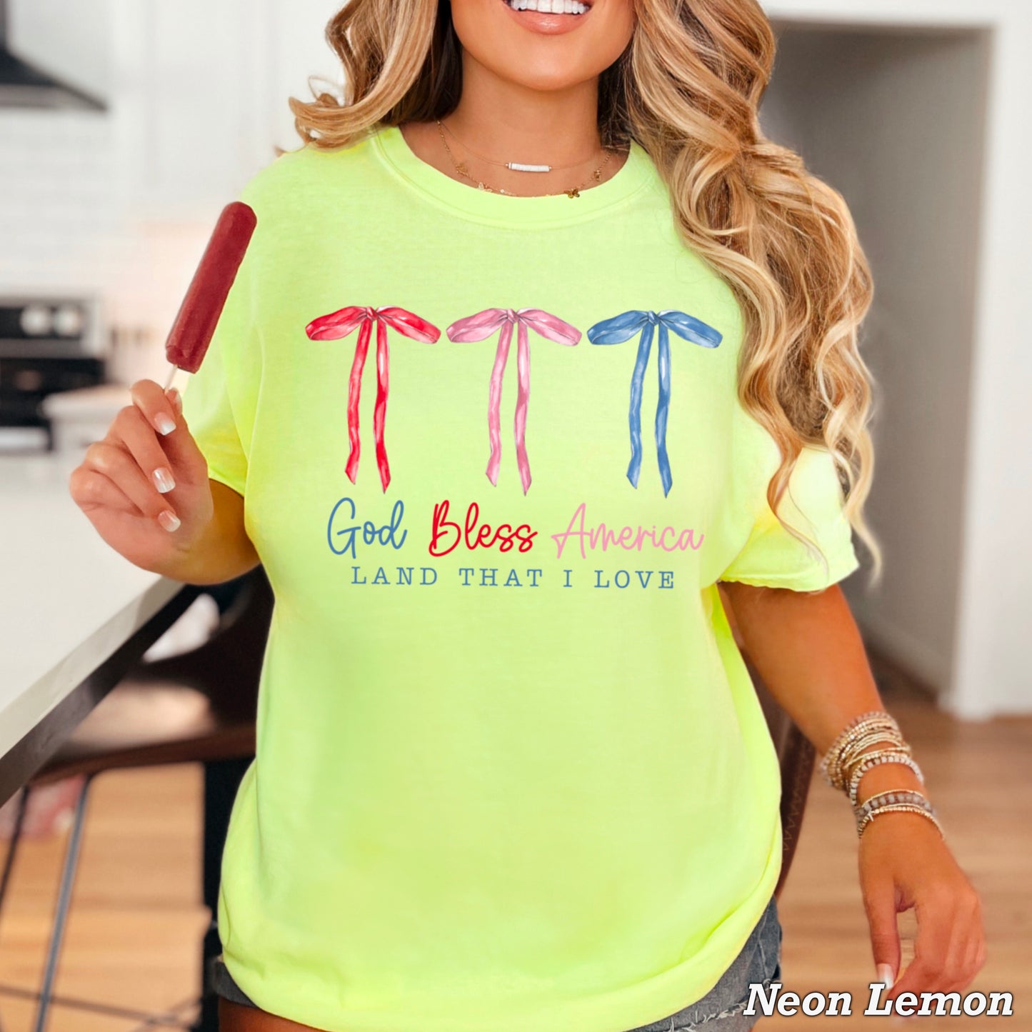 God Bless America Comfort Color Graphic Tee