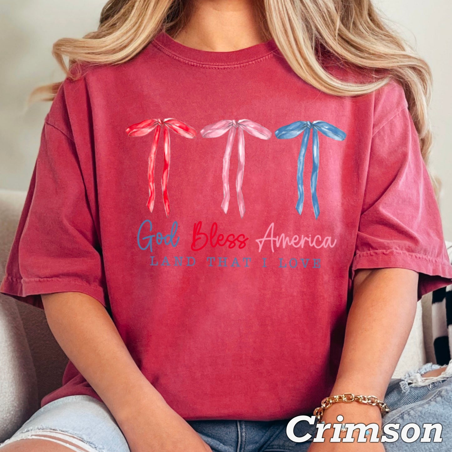 God Bless America Comfort Color Graphic Tee