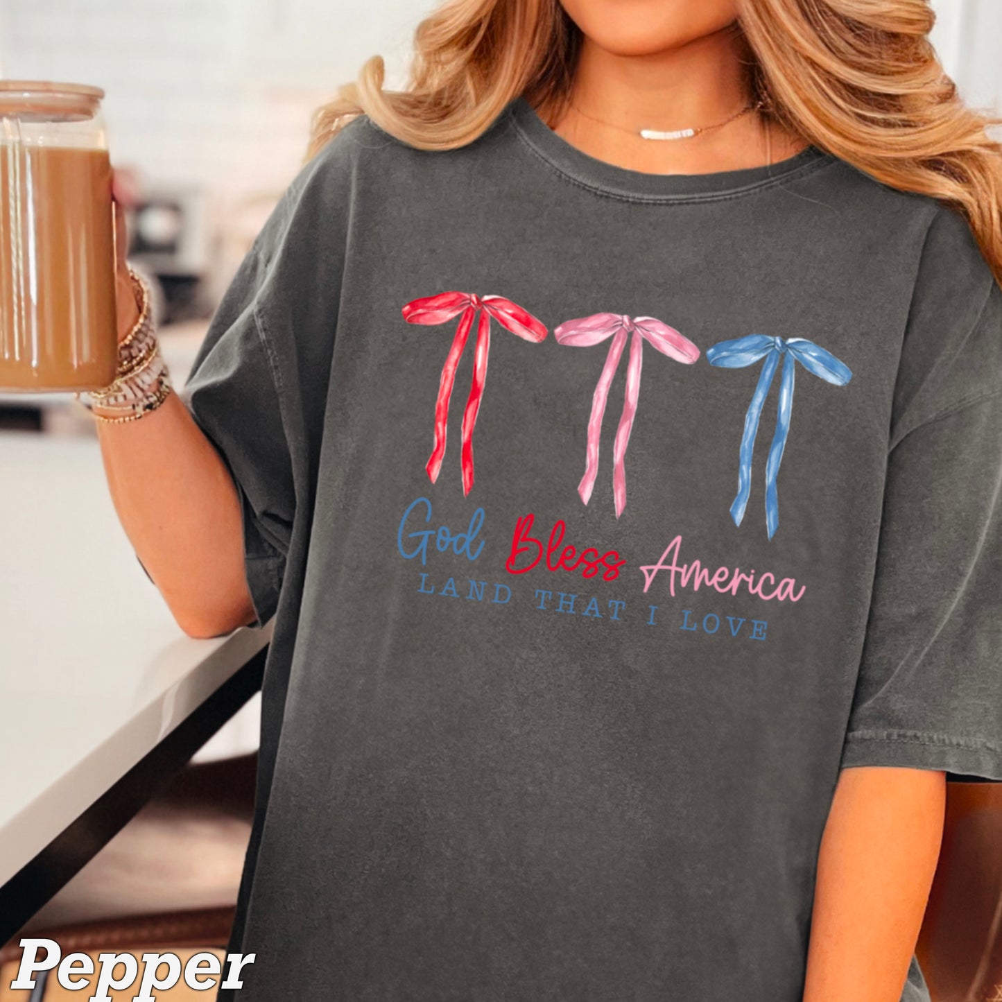 God Bless America Comfort Color Graphic Tee