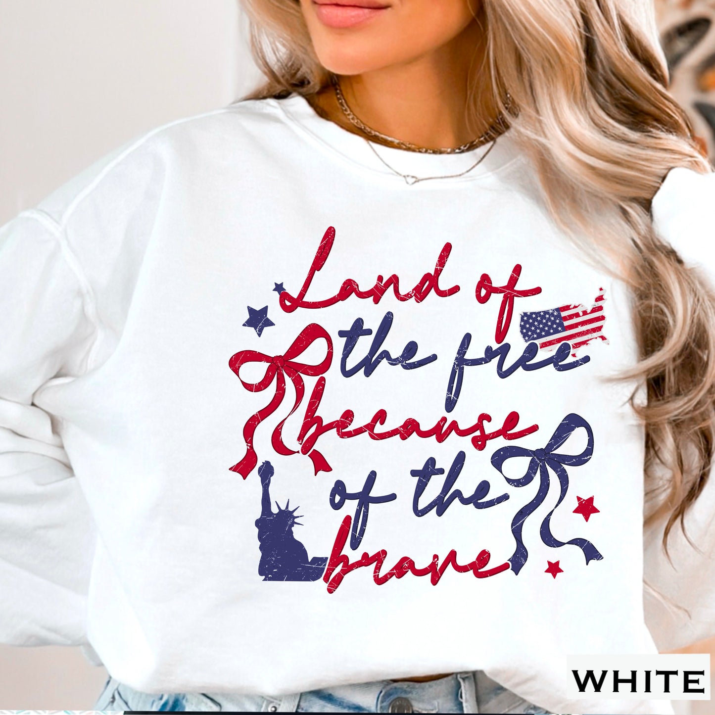 Land Of The Free Because Of The Brave Crewneck Sweatshirt