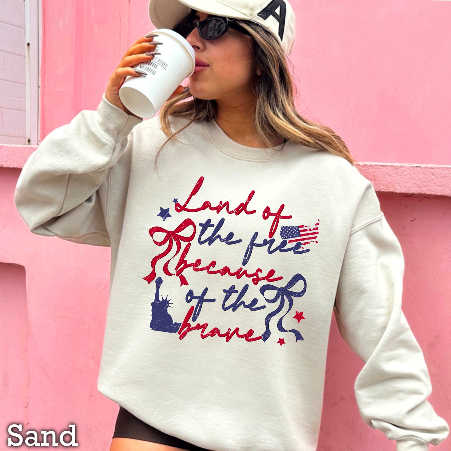 Land Of The Free Because Of The Brave Crewneck Sweatshirt