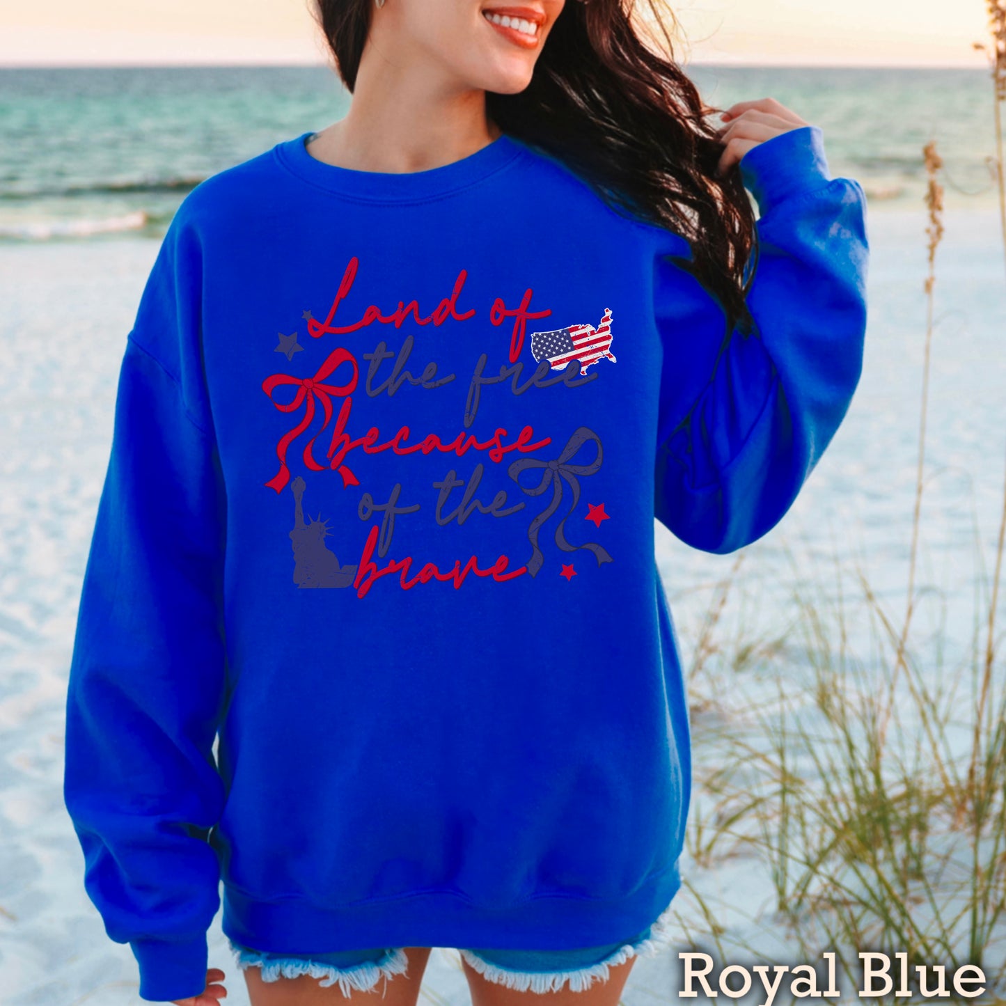 Land Of The Free Because Of The Brave Crewneck Sweatshirt