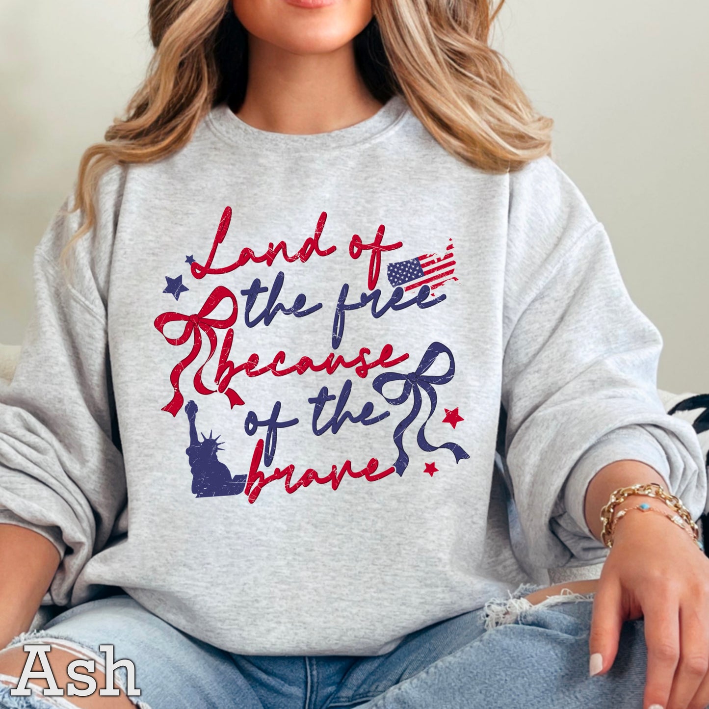 Land Of The Free Because Of The Brave Crewneck Sweatshirt