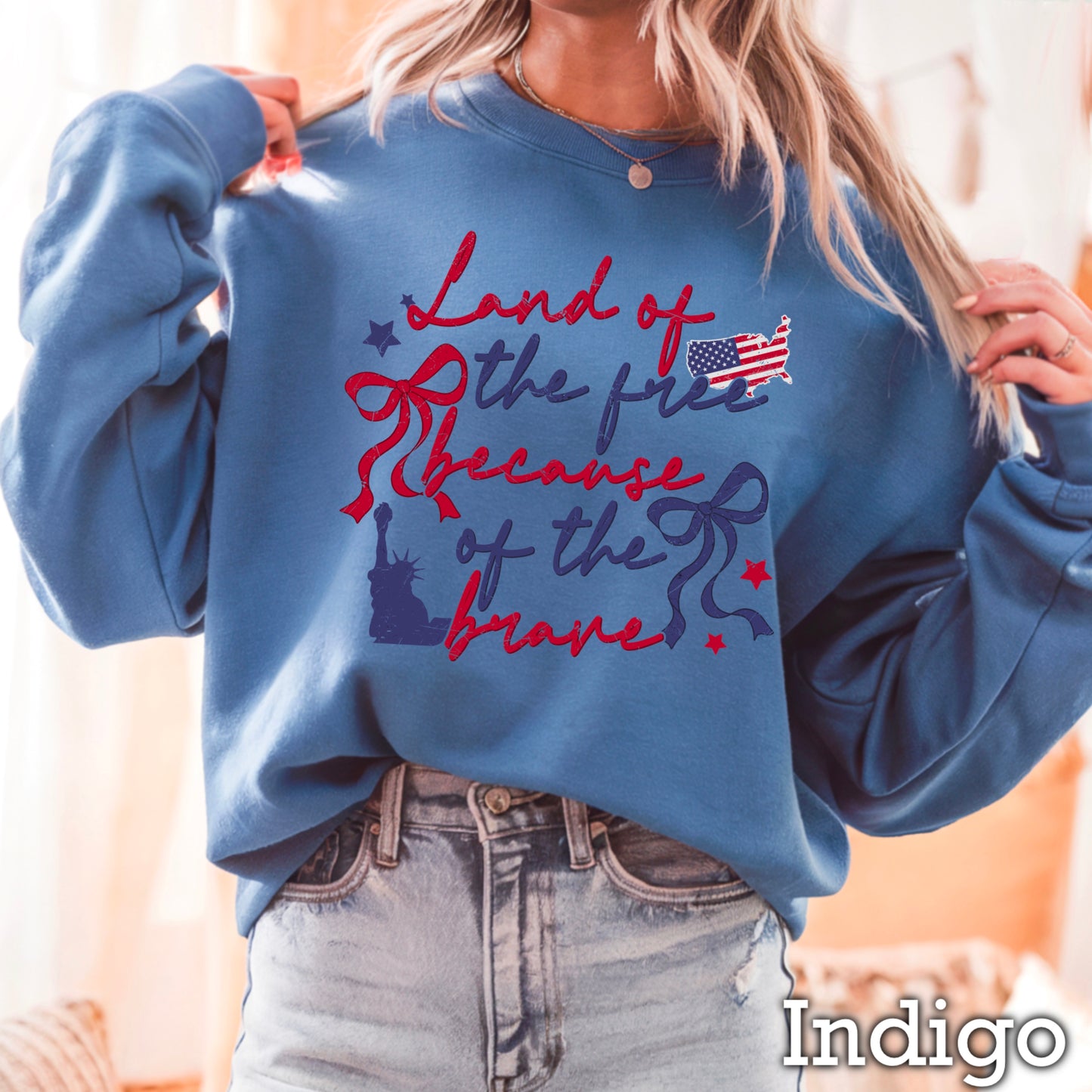 Land Of The Free Because Of The Brave Crewneck Sweatshirt