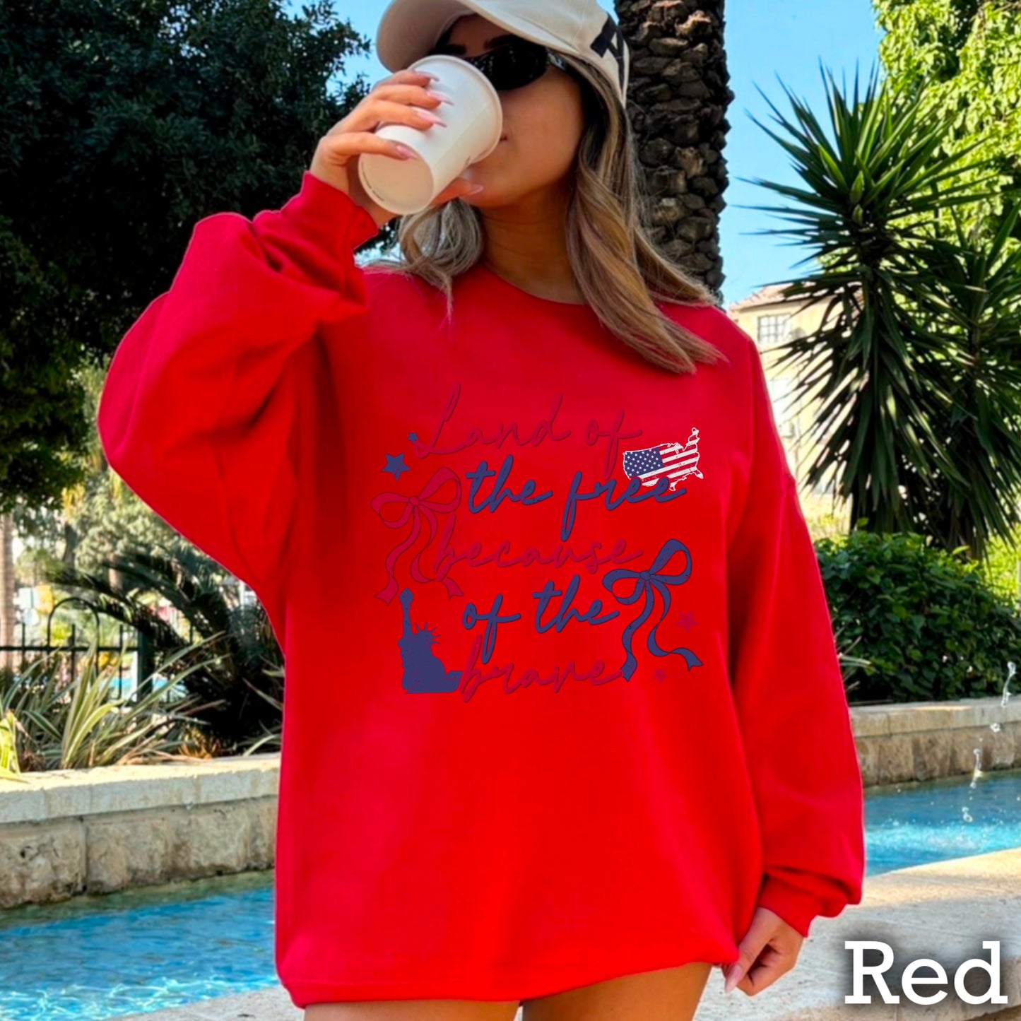Land Of The Free Because Of The Brave Crewneck Sweatshirt
