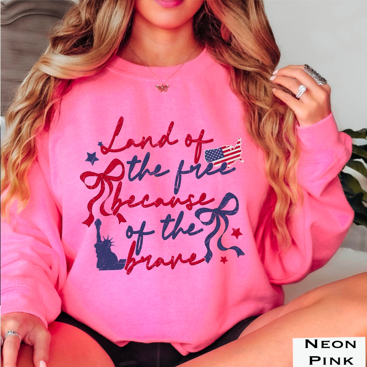 Land Of The Free Because Of The Brave Crewneck Sweatshirt