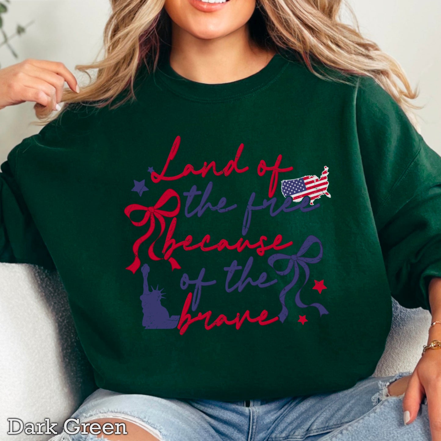 Land Of The Free Because Of The Brave Crewneck Sweatshirt