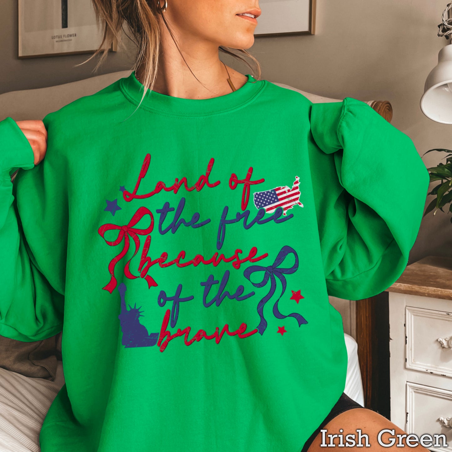 Land Of The Free Because Of The Brave Crewneck Sweatshirt