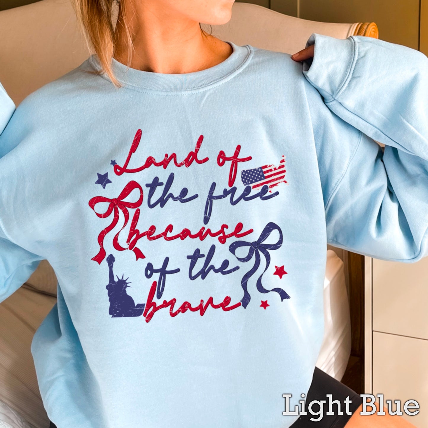 Land Of The Free Because Of The Brave Crewneck Sweatshirt