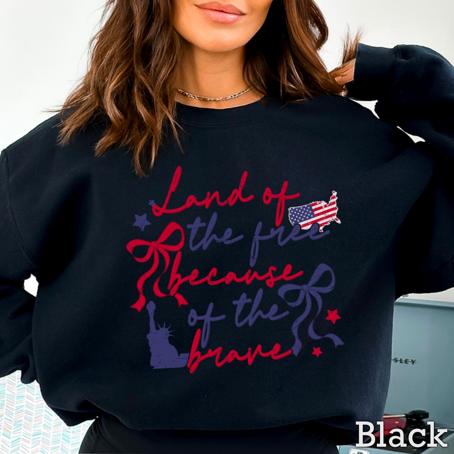 Land Of The Free Because Of The Brave Crewneck Sweatshirt