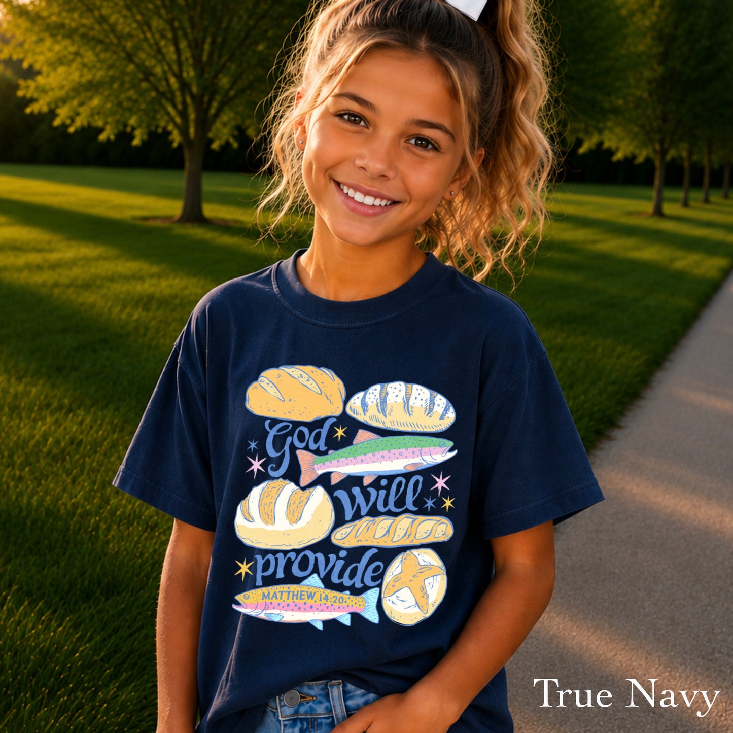 God Will Provide Christian Youth Comfort Color T-Shirt