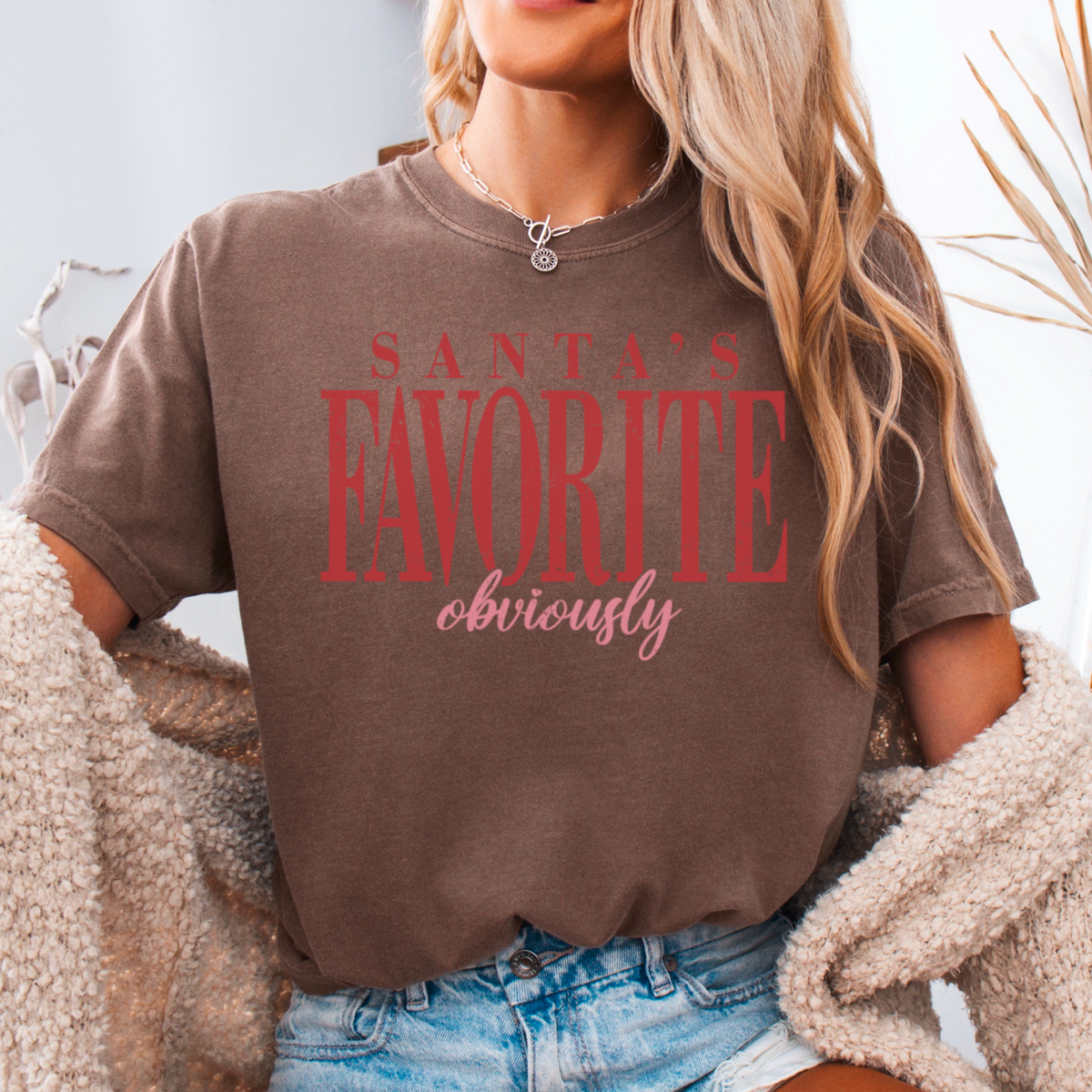 Santa’s Favorite Comfort Color Graphic Tee