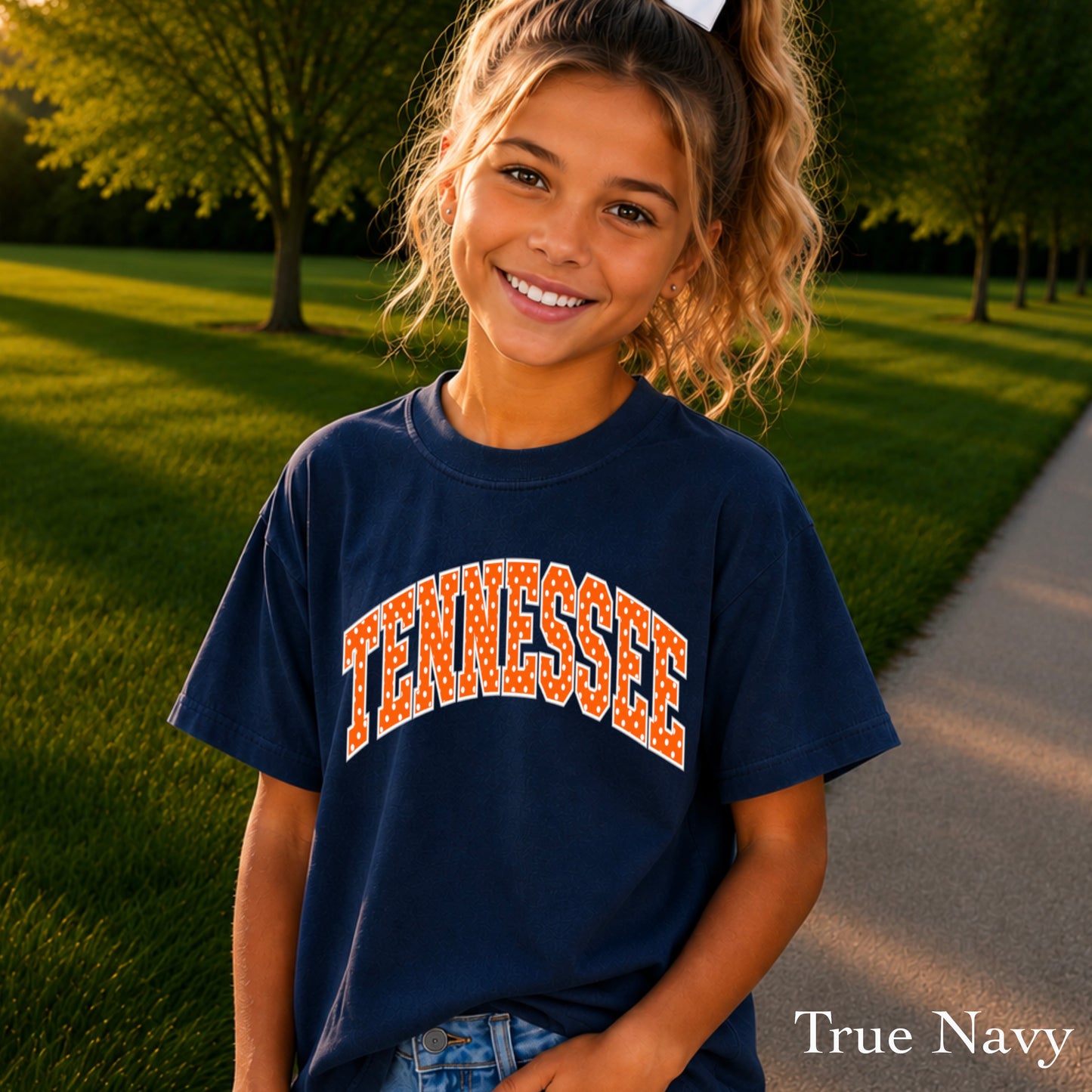 Tennessee Polka Dot Youth Comfort Color T-Shirt