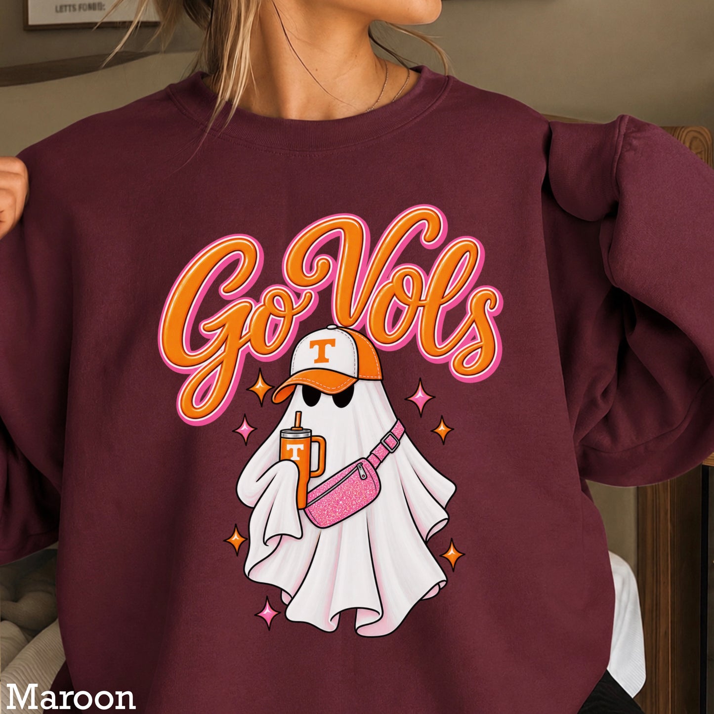 Tennessee Halloween Ghost Crewneck Sweatshirt