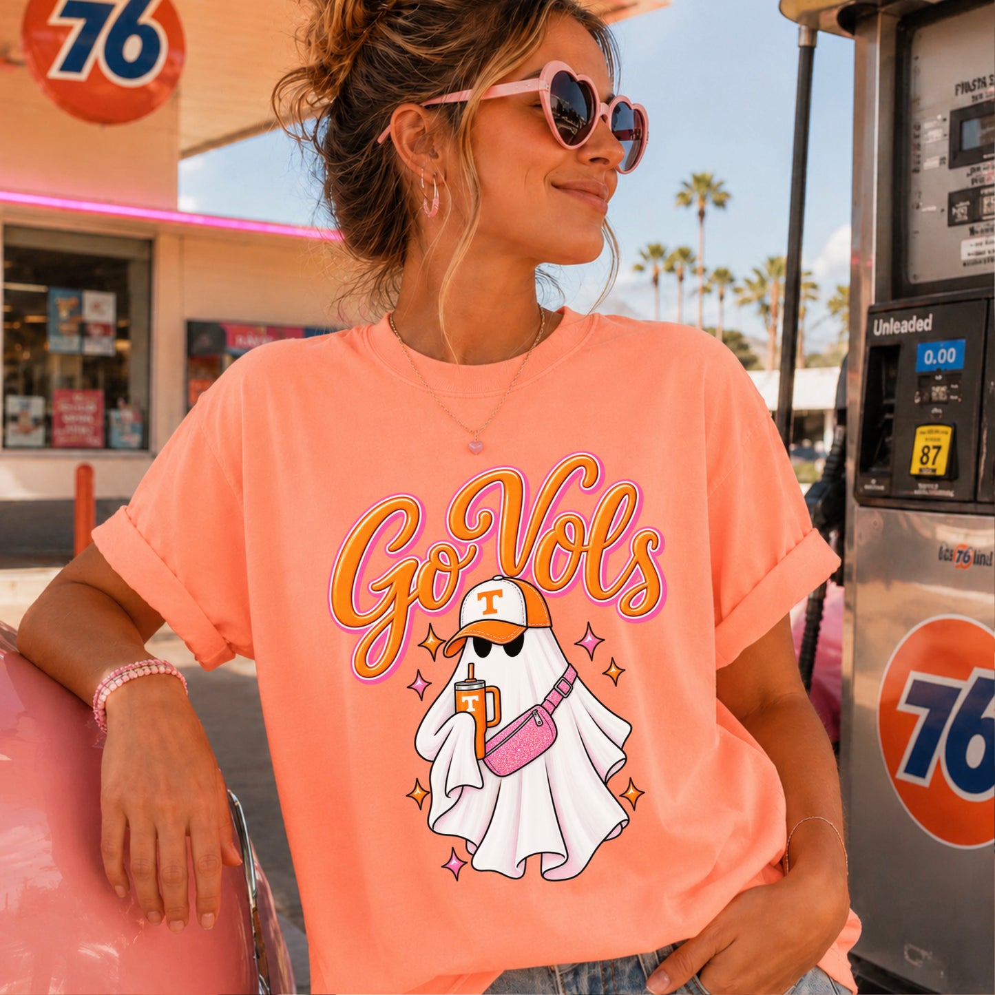 Tennessee Halloween Ghost Comfort Color Graphic Tee