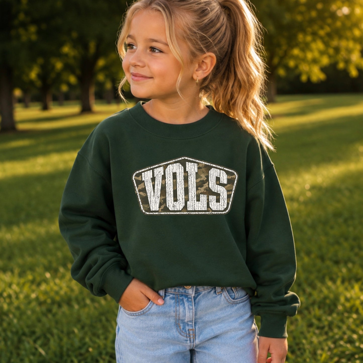 Tennessee Camo Youth Crewneck Sweatshirt