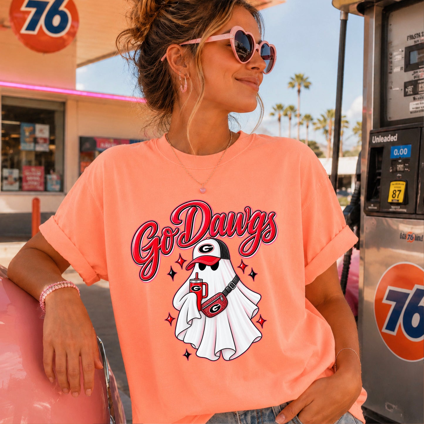 Georgia Halloween Ghost Comfort Color Graphic Tee