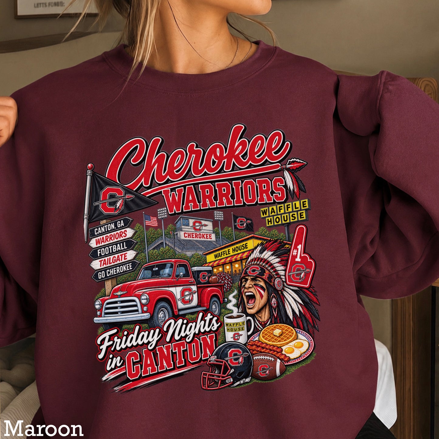 Cherokee Friday Nights Crewneck Sweatshirt ON SALE UNTIL 09/04/26