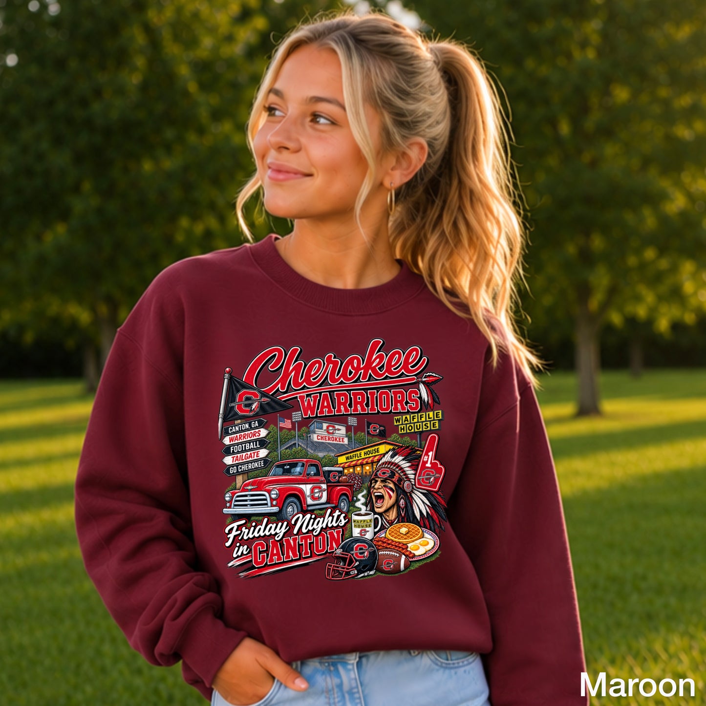 Cherokee Friday Nights Youth Crewneck Sweatshirt ON SALE UNTIL 09/04/26