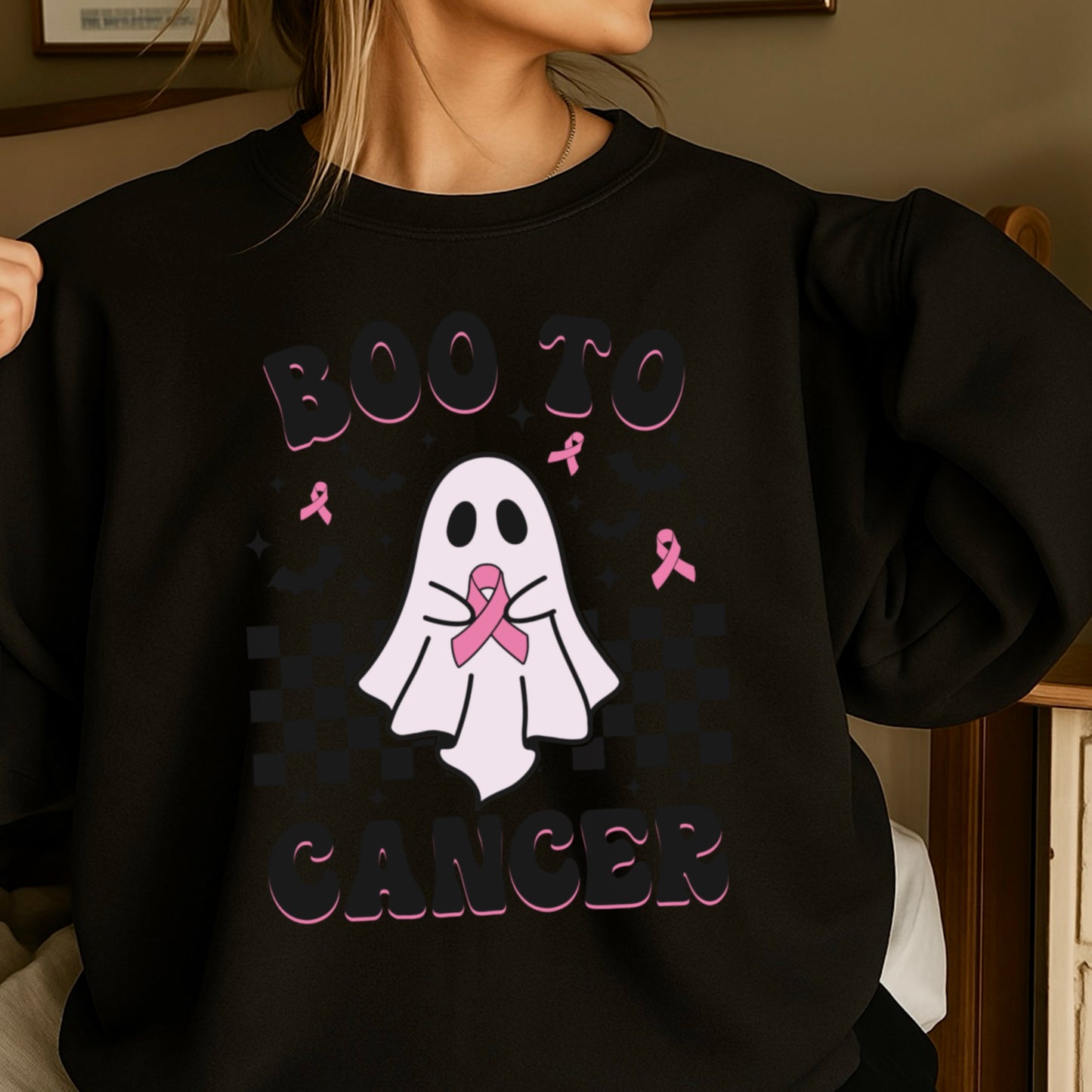 Boo To Cancer Crewneck Sweatshirt