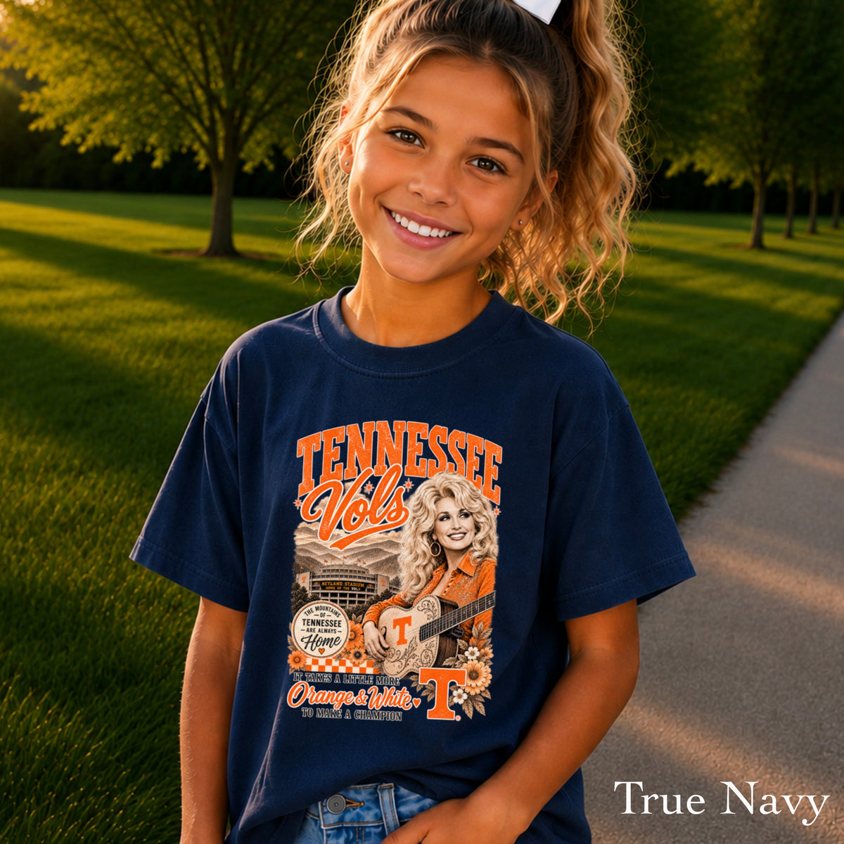 Orange & White Dolly Youth Comfort Color T-Shirt