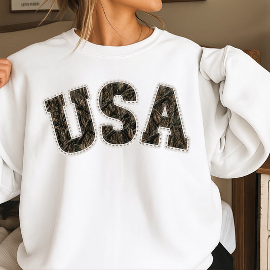 USA Camo Crewneck Sweatshirt