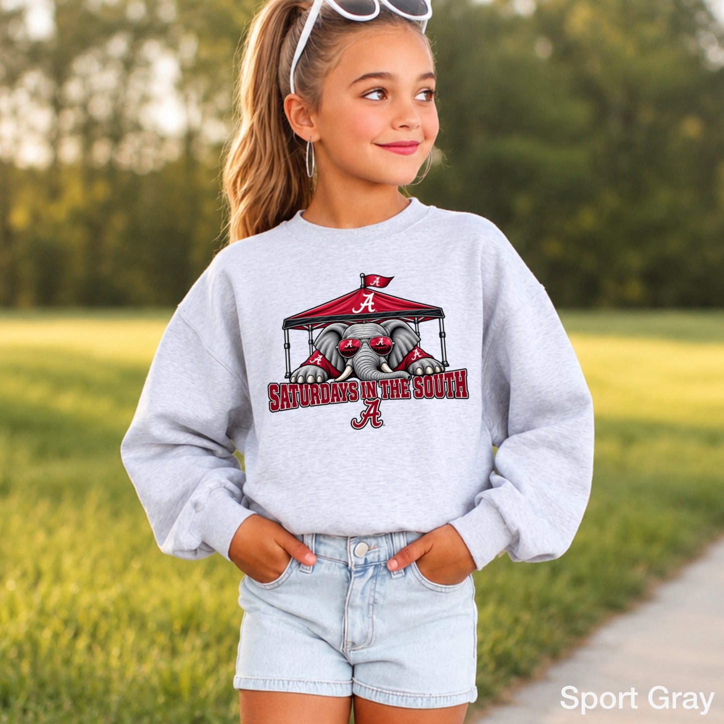 Saturdays In The South Youth Crewneck Sweatshirt
