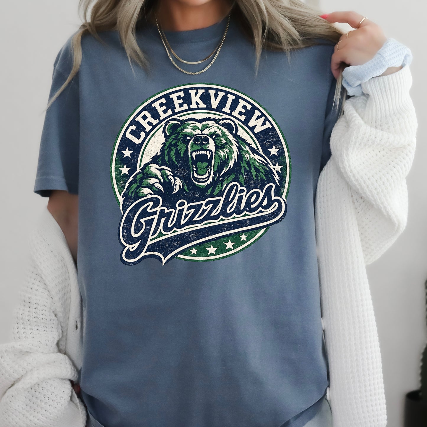 Creekview Grizzlies Comfort Color Graphic Tee