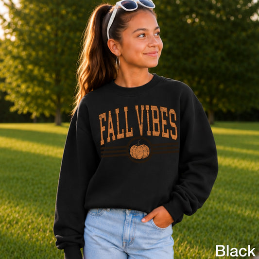 Fall Vibes Youth Crewneck Sweatshirt