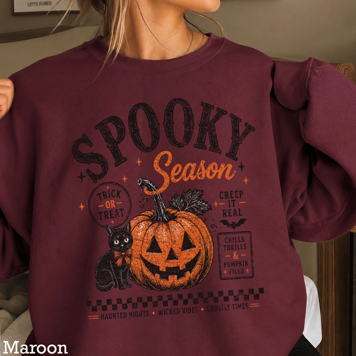 Spooky Season Halloween Crewneck Sweatshirt