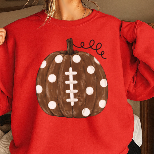 Pumpkin Football DTF Transfer