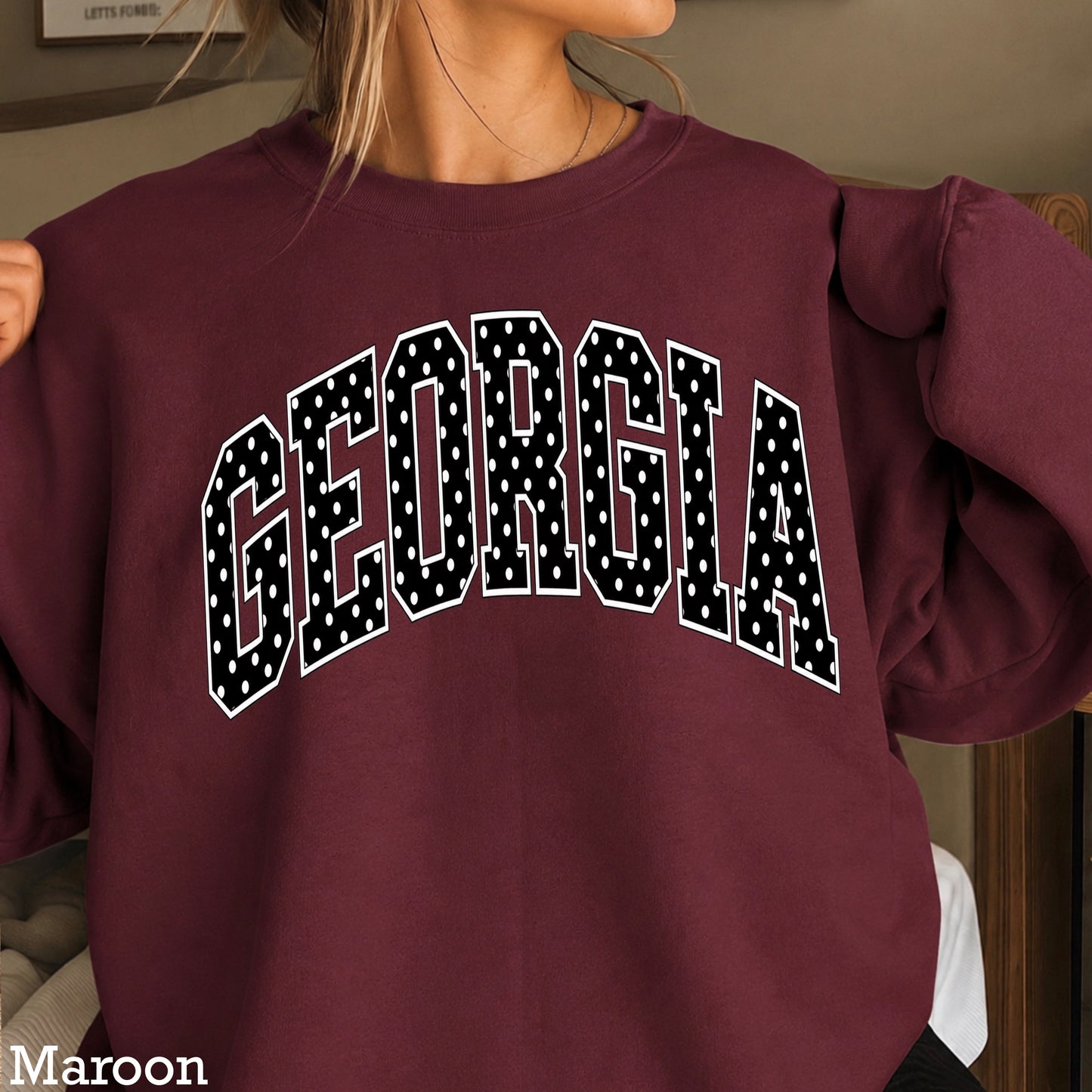 Georgia Polka Dot Crewneck Sweatshirt