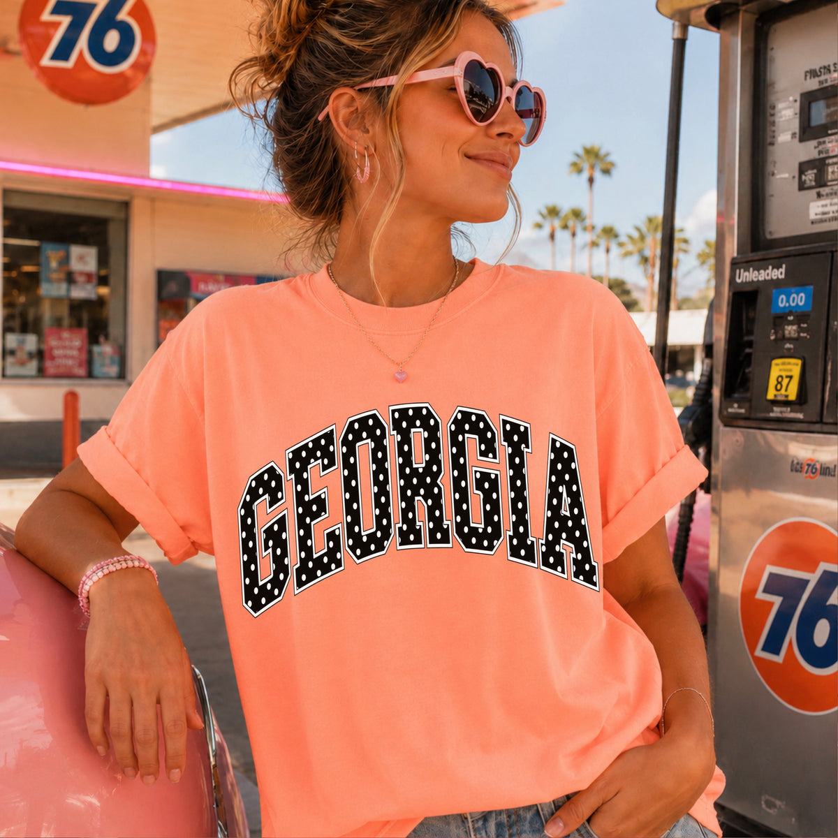 Georgia Polka Dot Comfort Color Graphic Tee