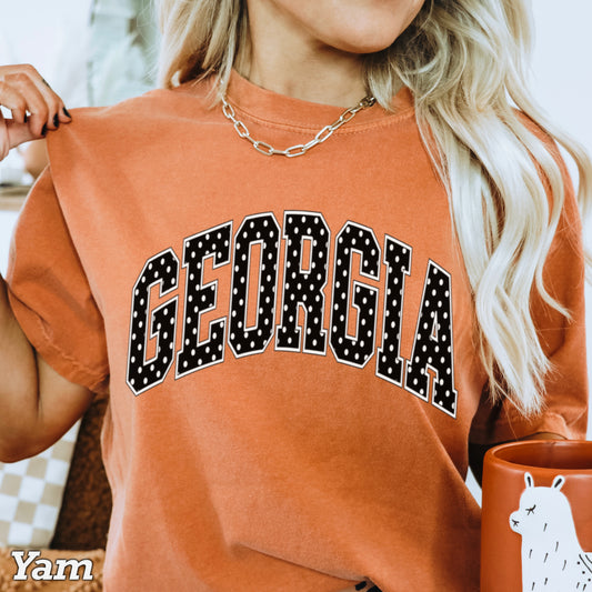 Georgia Polka Dot Comfort Color Graphic Tee