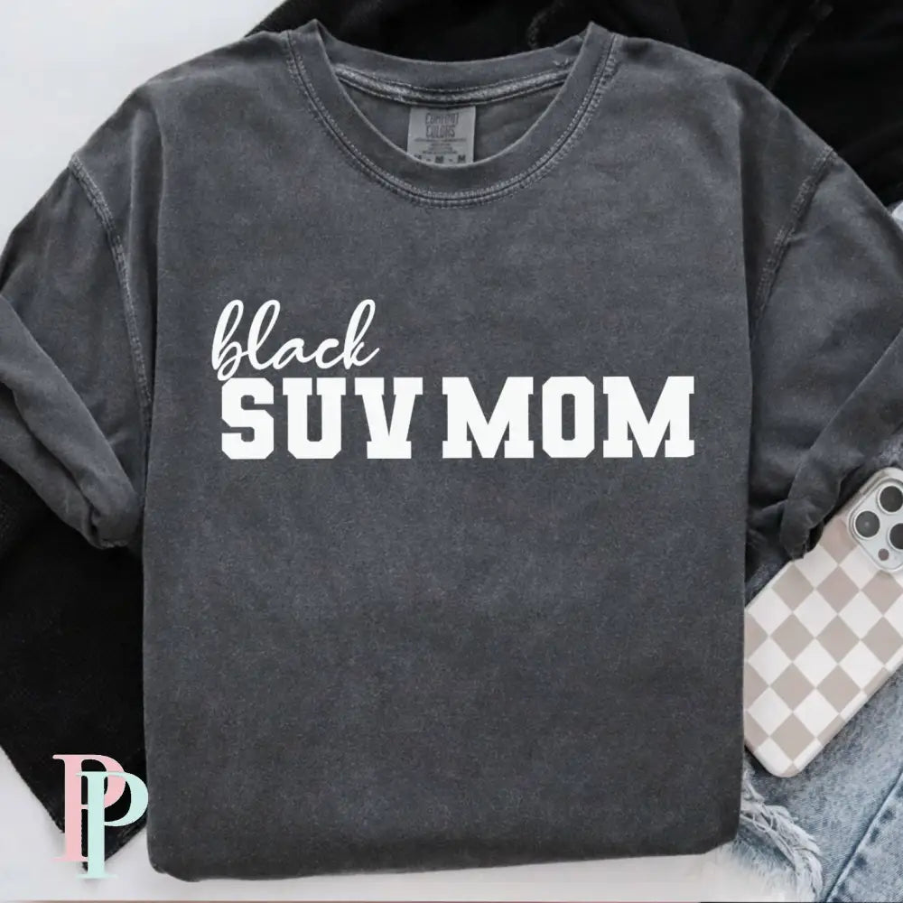 Black SUV Mom Comfort Color Graphic Tee