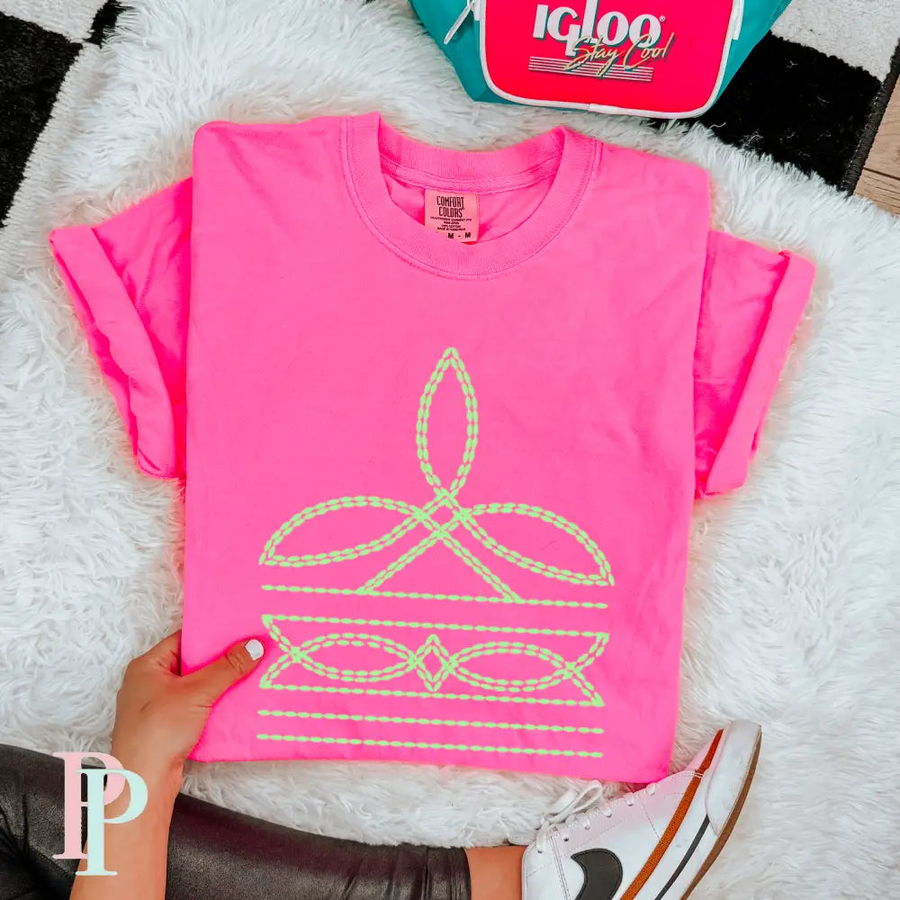 Boot Stitching Comfort Color Graphic Tee