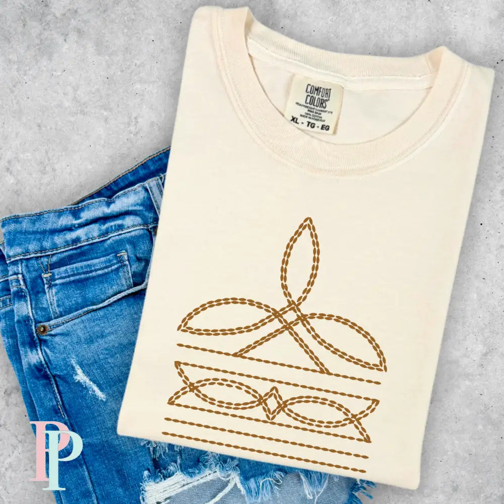 Boot Stitching Comfort Color Graphic Tee
