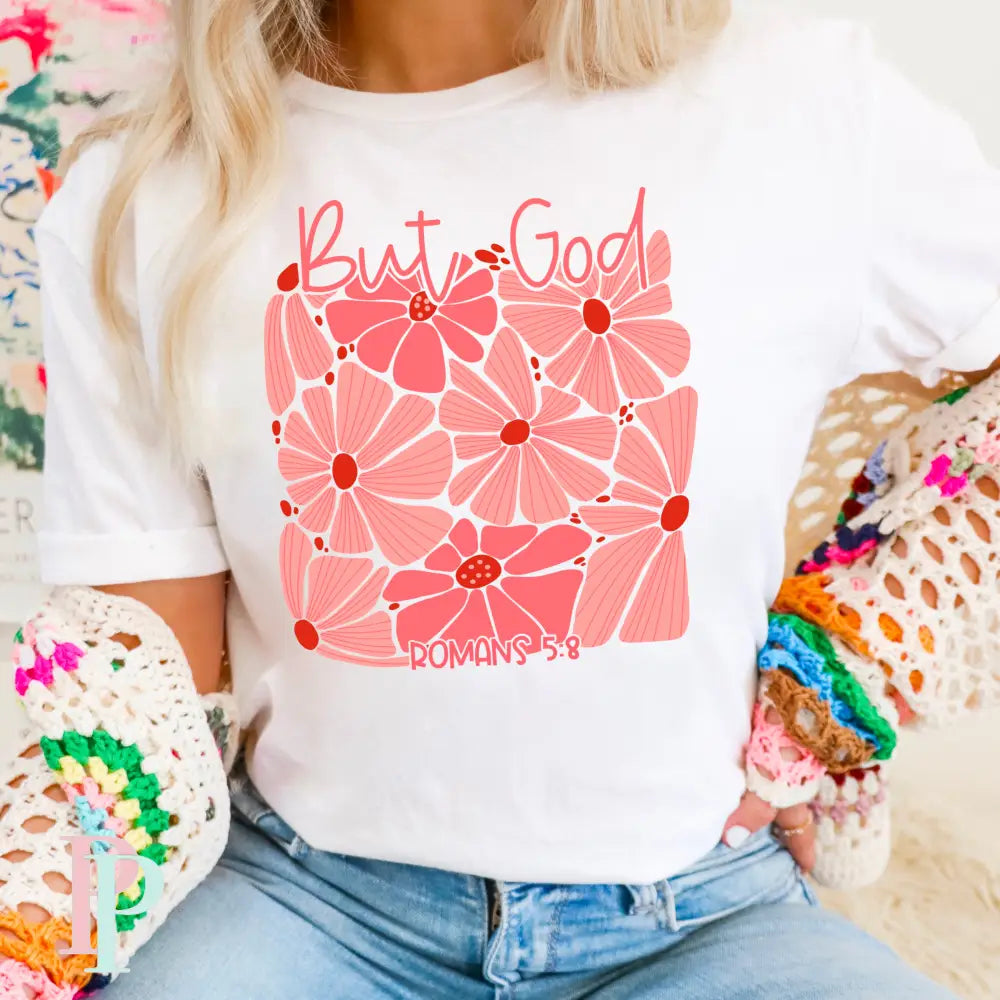But God Romans 5:8 DTF Transfer