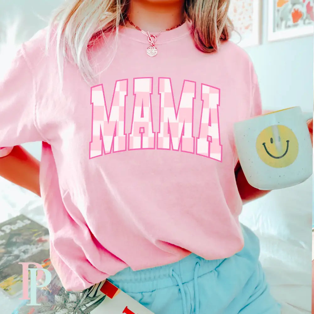 Checkered Mama Comfort Color Graphic Tee