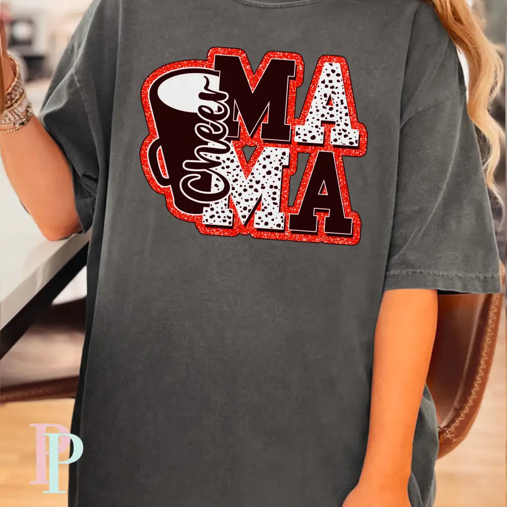 Cherokee Warriors Cheer Mama Comfort Color Graphic Tee