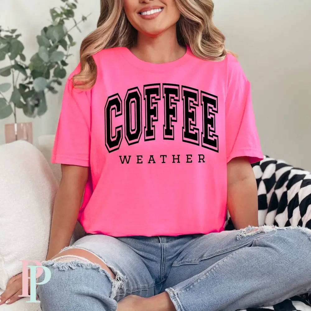 Coffee Weather Comfort Color Graphic Tee