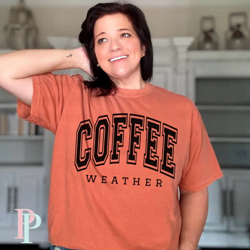 Coffee Weather Comfort Color Graphic Tee