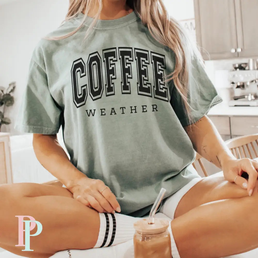 Coffee Weather Comfort Color Graphic Tee